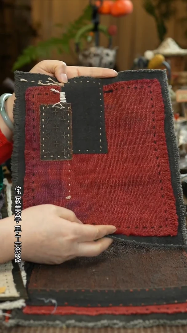 纯手工布艺茶席。