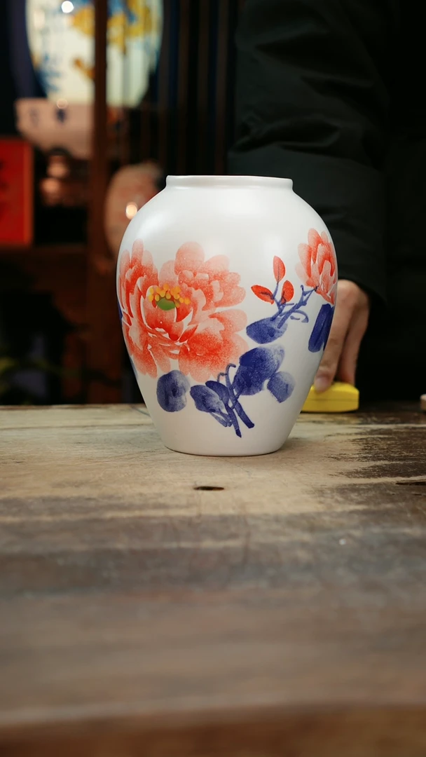 【闪购商品】瓷片景德镇纯手工釉下彩精品花瓶