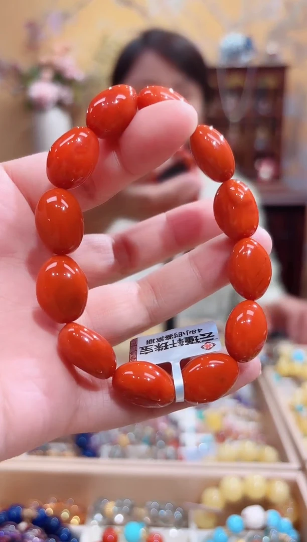 未镶嵌手串南红玛瑙设计款珠串