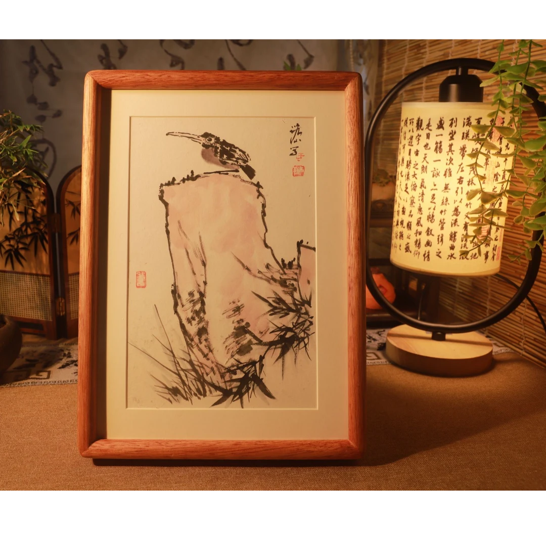 王路山手绘写意画《小鸟》