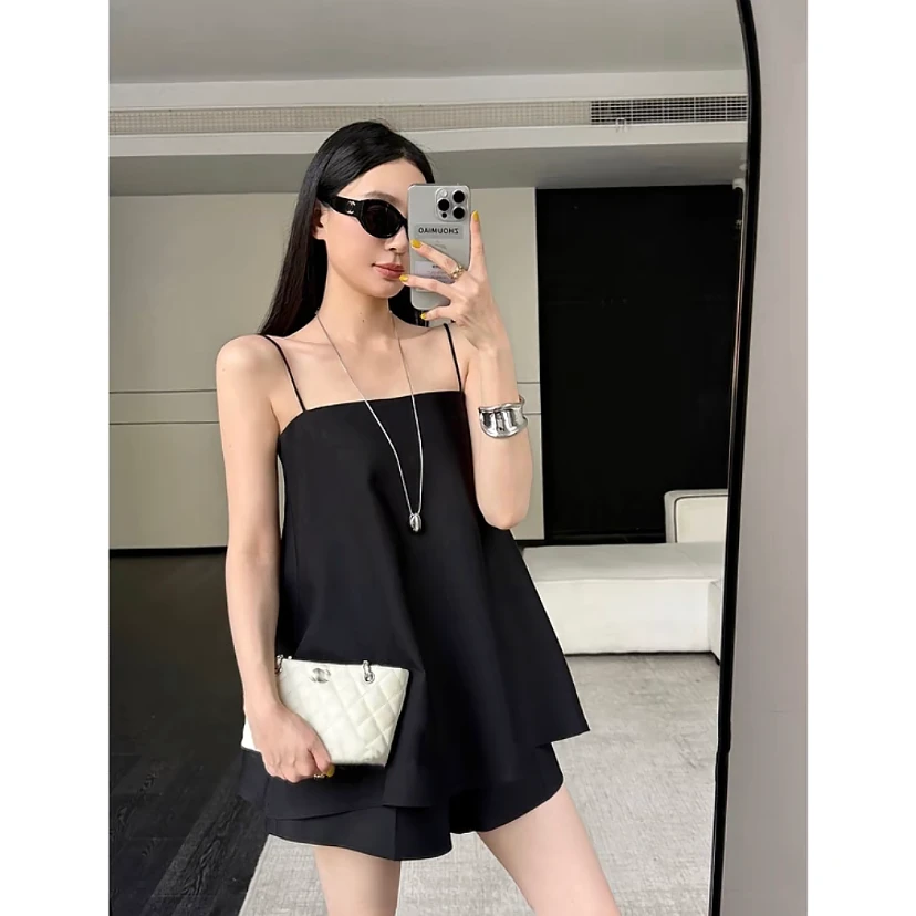 (反转梦境)2025夏款女抹胸吊带背心海边三亚旅游穿搭两件套T3233#