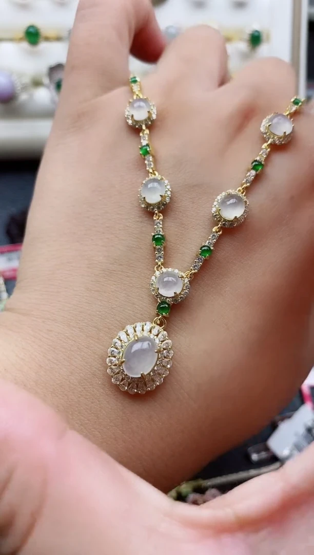 银S925镶嵌戒指翡翠1