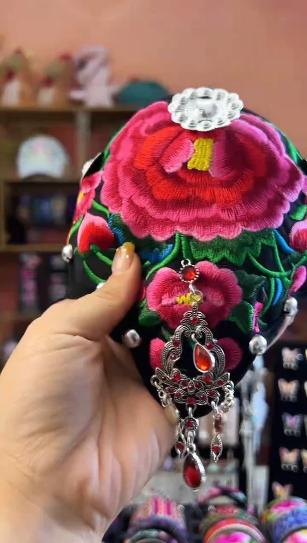 织绣艺枝独绣老绣饰品1147