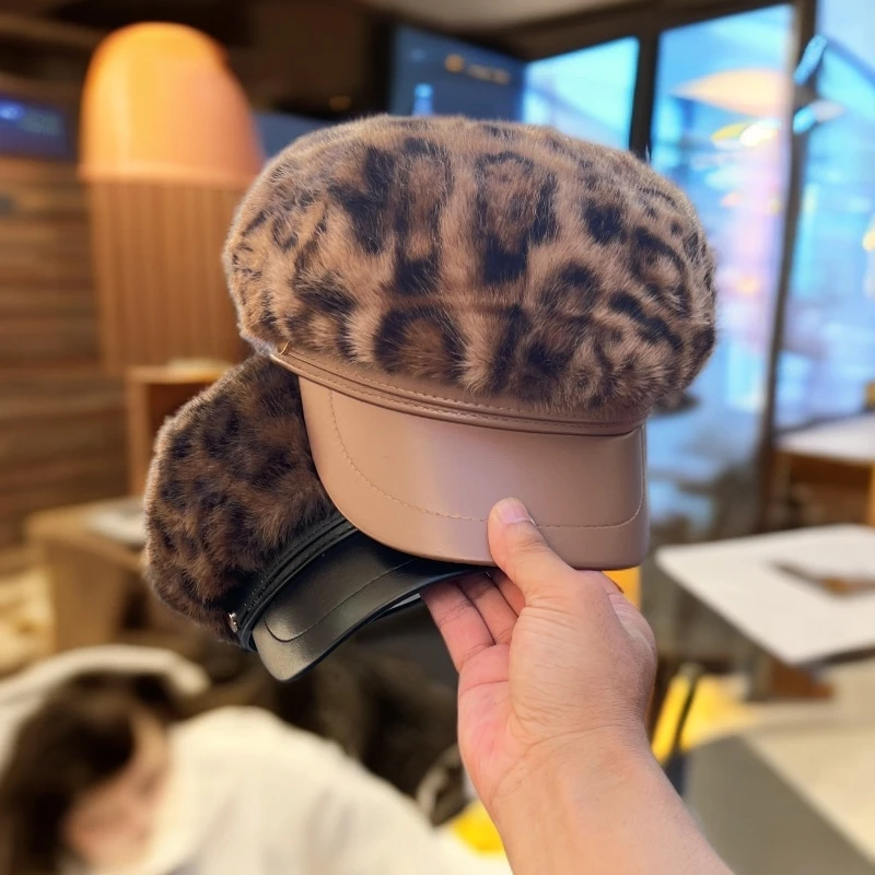 【行走的时尚】搭配神器时尚百搭潮流豹纹鸭舌帽八角帽显脸小大头围