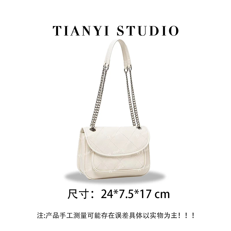 【TY】QYX-9921-米白色 轻奢高级韩版单肩潮流时尚简约女包
