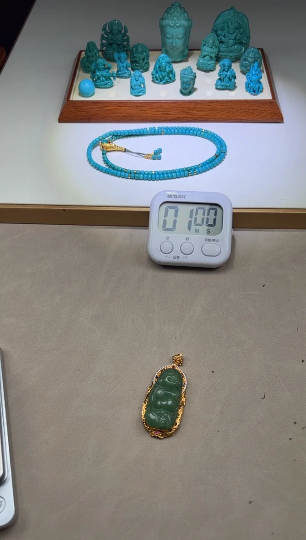 【闪购商品】和田玉（碧玉）配饰配饰18K金镶嵌配饰配饰