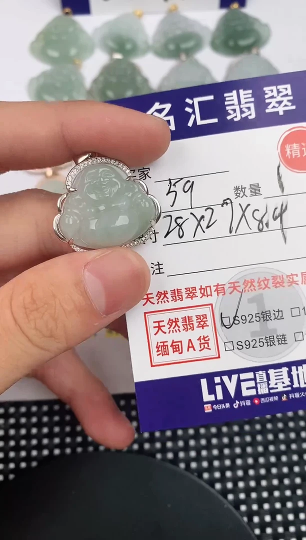 翡翠银S925镶嵌颈饰·