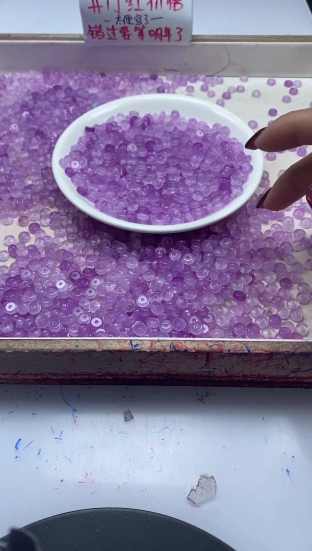 【闪购商品】玛瑙/玉髓颈饰未镶嵌w1584冰紫罗兰算盘6*3mm*60颗