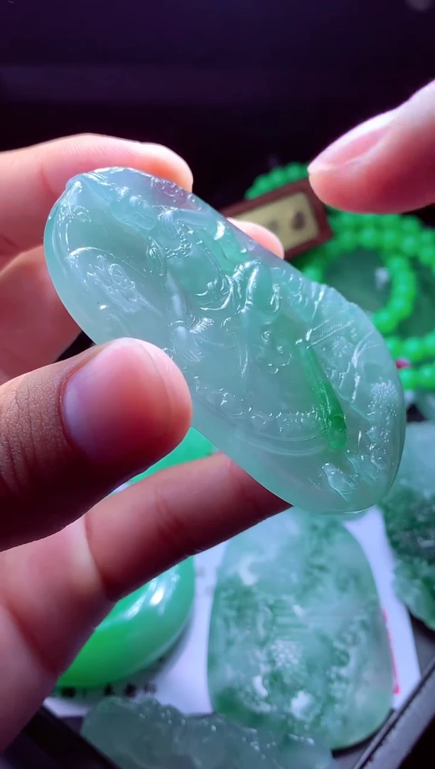 未镶嵌定制翡翠彭*#翡翠毛货定制