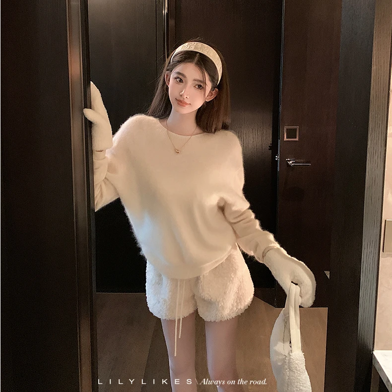 "云朵感拉绒毛衣"高品10羊绒90超細美丽奴羊毛静奢风水洗拉绒毛衣