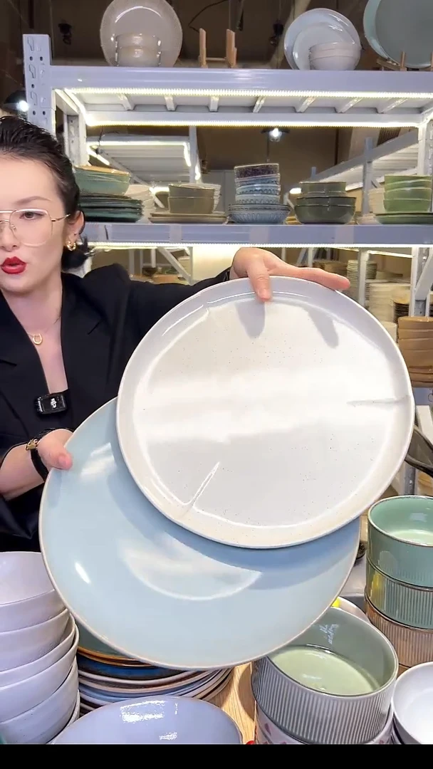 瓷229外贸尾货高温釉下彩陶瓷餐具默认微瑕