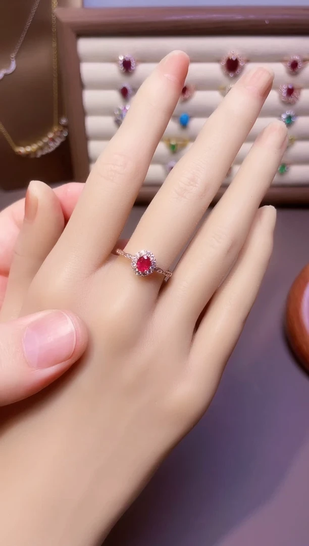 【闪购商品】红宝石戒指银S925镶嵌1