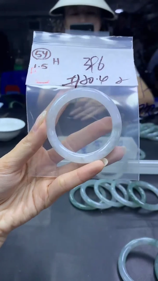 未镶嵌定制翡翠54手镯50.4纹+396元+拍一发一