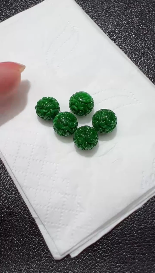 【闪购商品】定制翡翠未镶嵌干青珠子（一件发货）