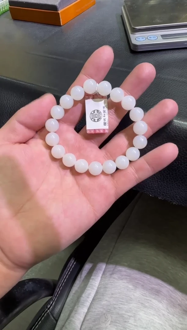 未镶嵌手串和田玉天泰白玉手串（产地直发）