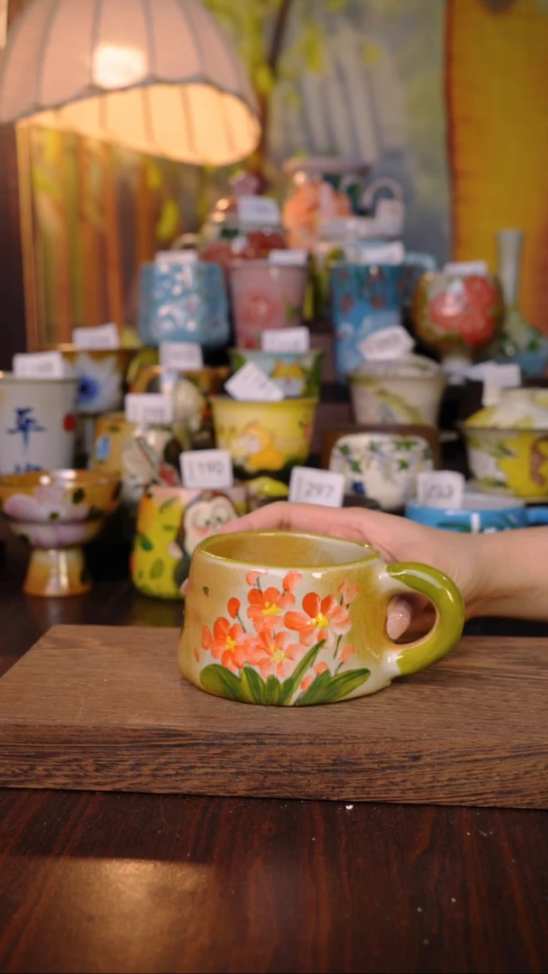 摆件泥垚手作 景德镇手工手绘器物