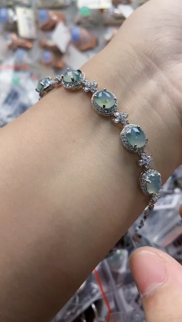 翡翠戒指银S925镶嵌1111---3