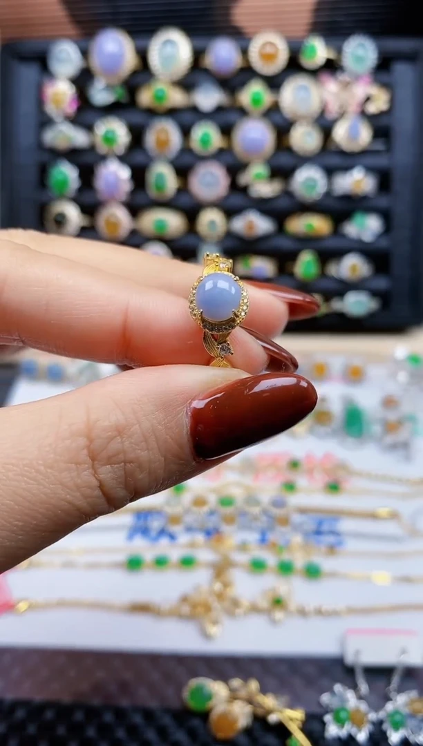 银S925镶嵌戒指翡翠94