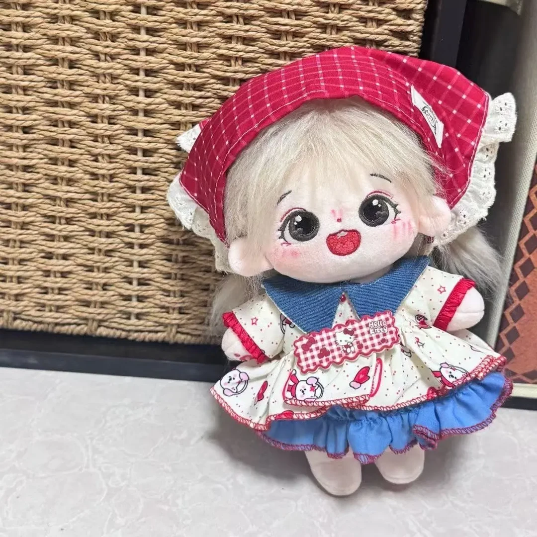 20cm坐姿娃衣甜美复古洛丽塔女生裙子棉花娃娃衣服玩偶替换套装