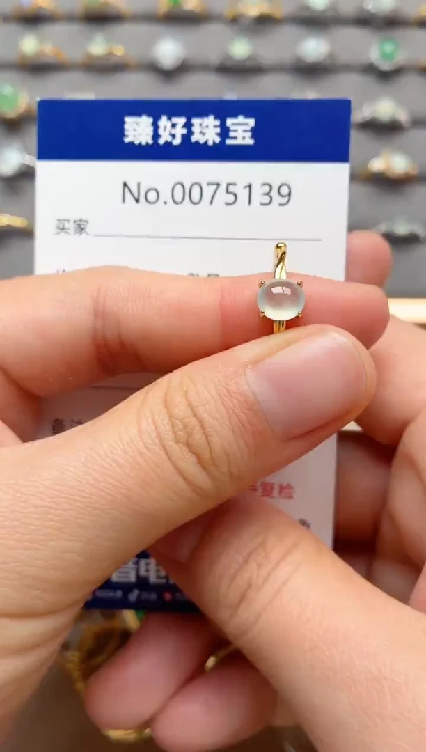 银S925镶嵌戒指翡翠1