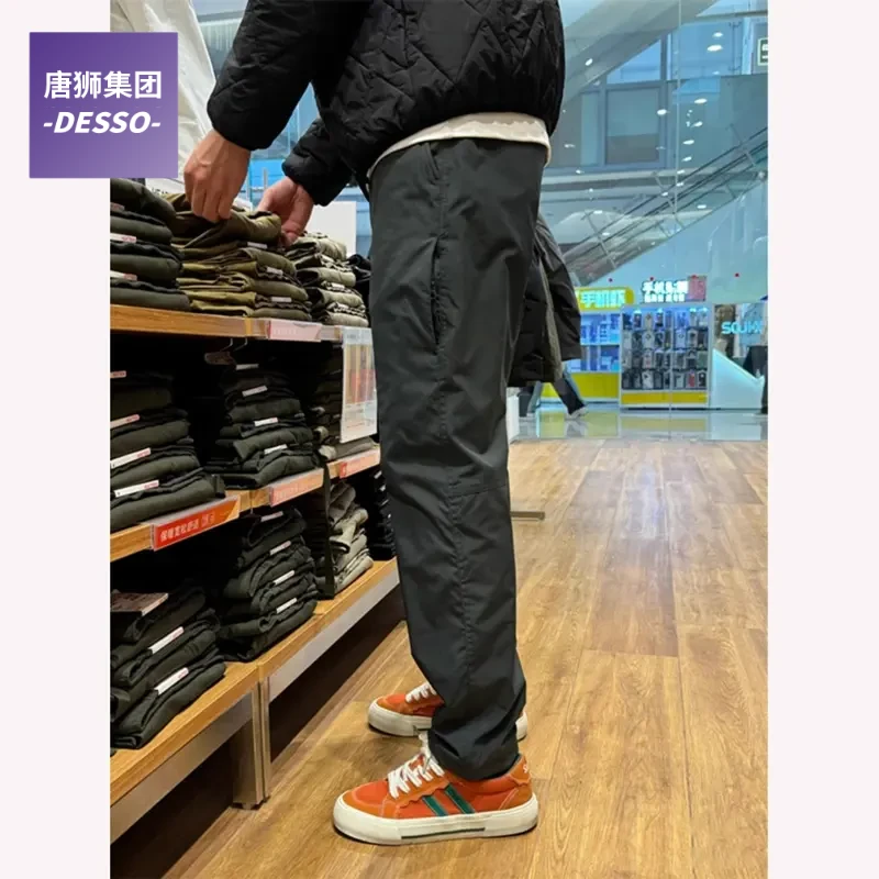 唐狮集团DESSO侧边拉链软壳冲锋裤男款秋季三防工装裤防水登山裤