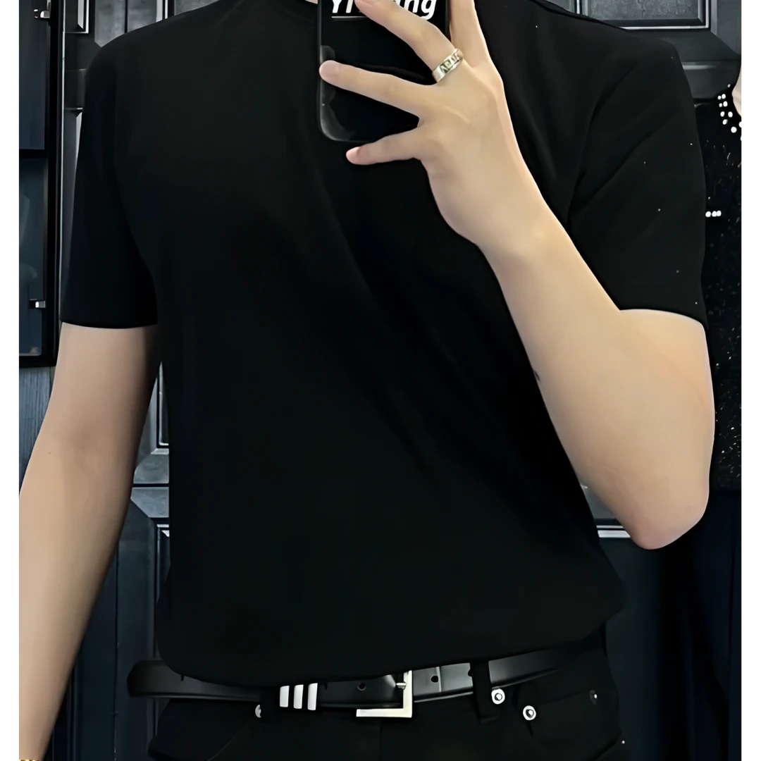 OOTD | 春夏新品-黑/白色满天星重磅正肩短袖高级感时尚百搭款式