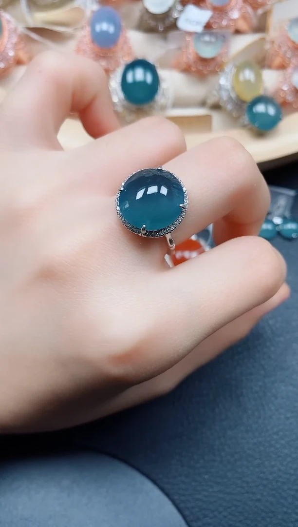 【闪购商品】翡翠戒指银S925镶嵌翡翠