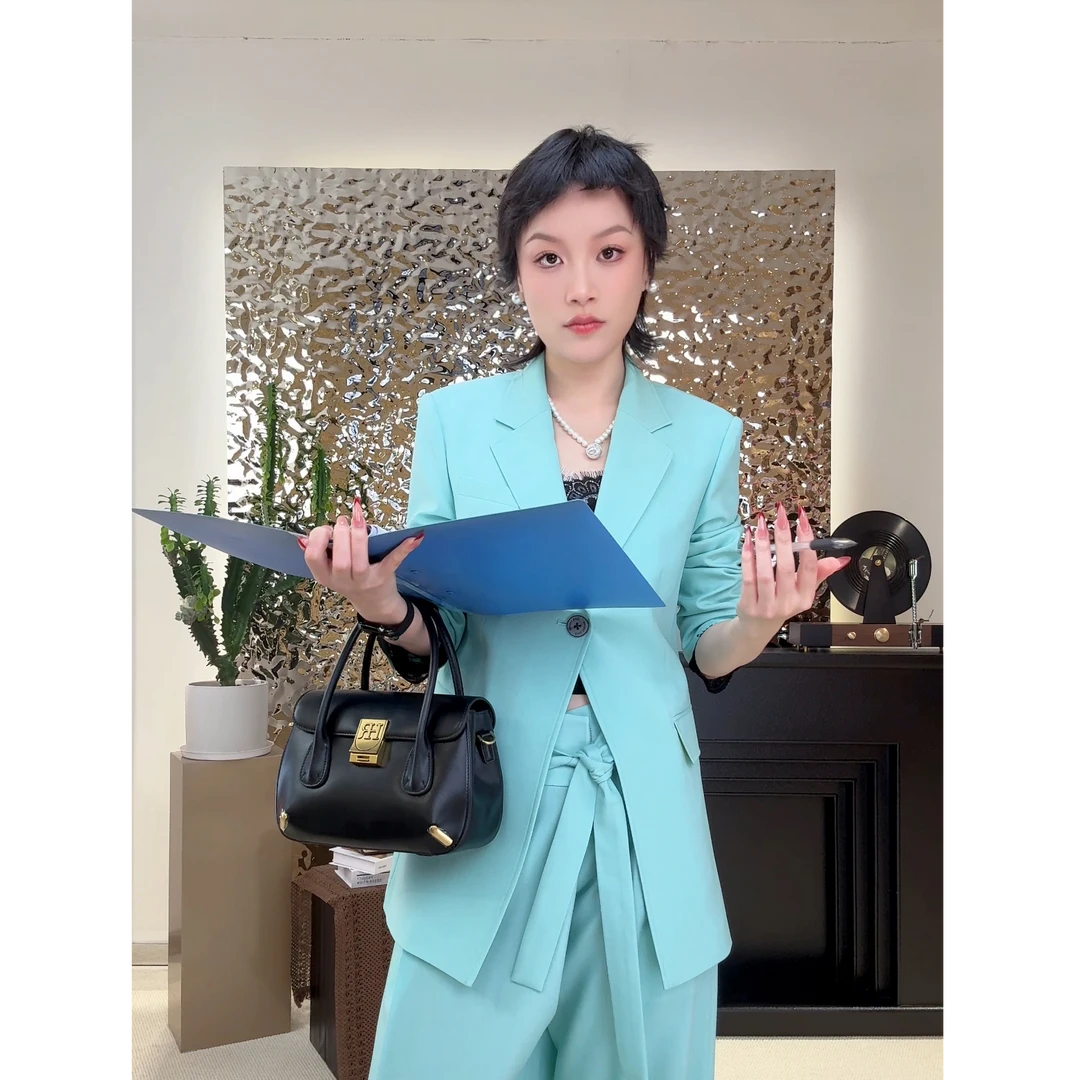 ELVIS.CHEUNG蒋云 精纺窄双排蕾丝里H版西装 E25SS03450AA700