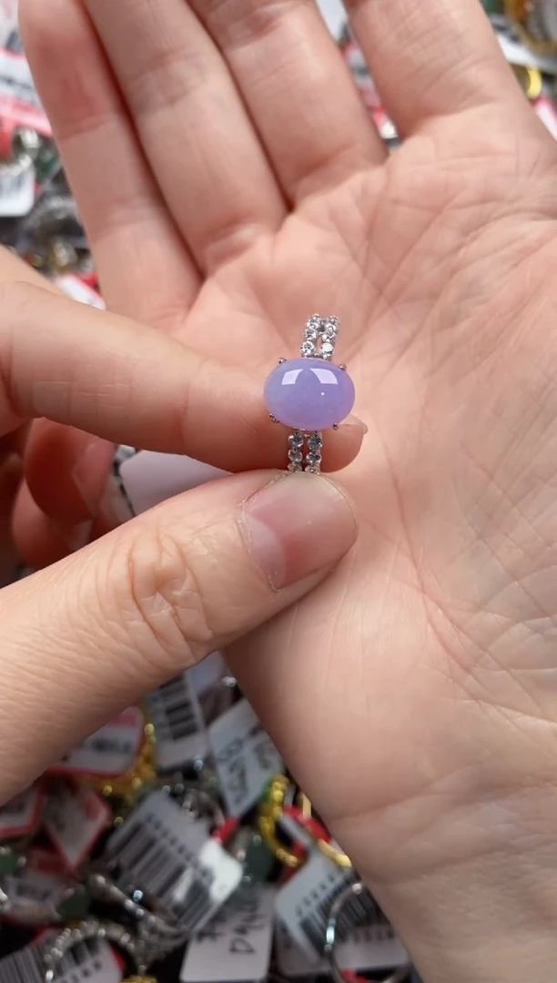 银S925镶嵌戒指翡翠222-----8