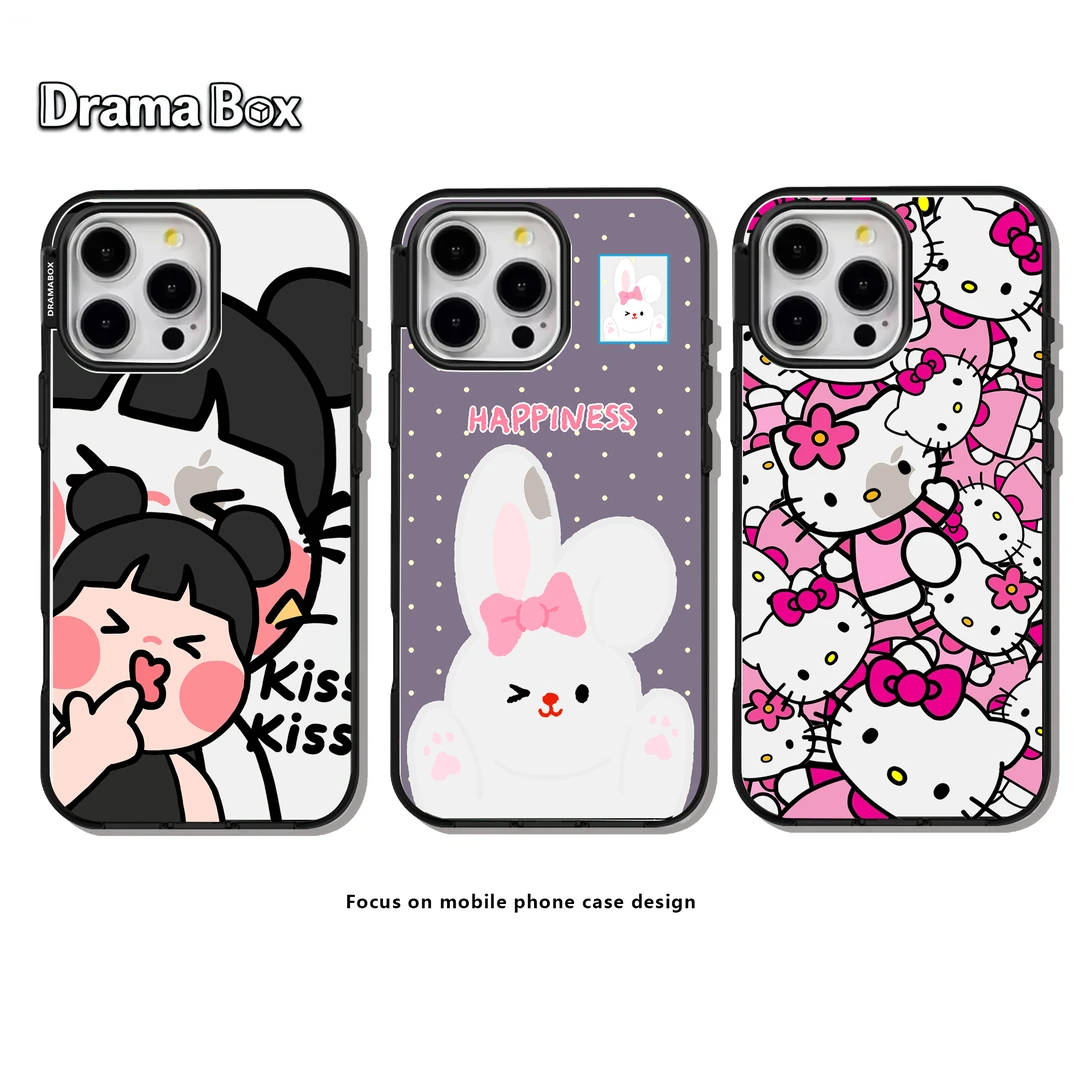 原创【波点兔兔】卡通适用iphone17pro/16/15苹果14超薄透明手机壳