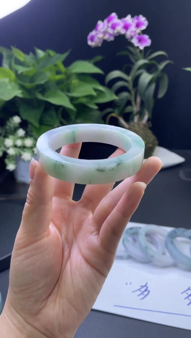 定制翡翠手镯未镶嵌天然缅甸A货翡翠手镯毛胚定制57-59