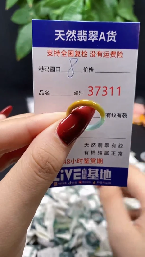 翡翠戒指未镶嵌天然翡翠戒圈7311