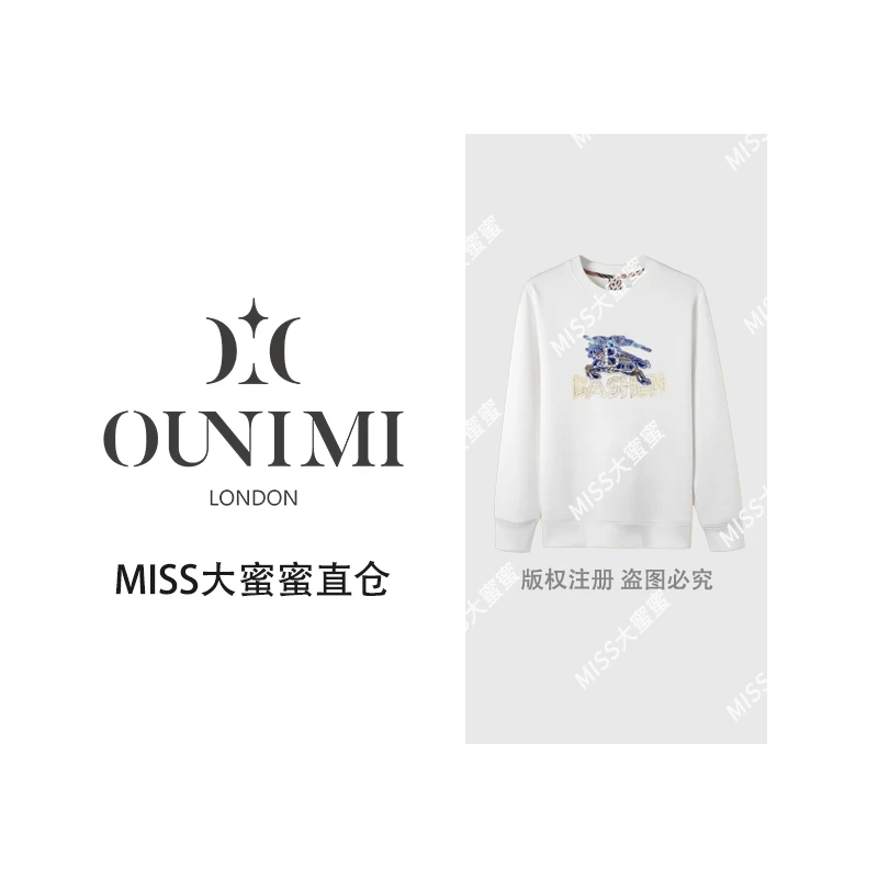 秋季套头款常规款圆领卫衣轻奢时尚潮流宽松休闲9865