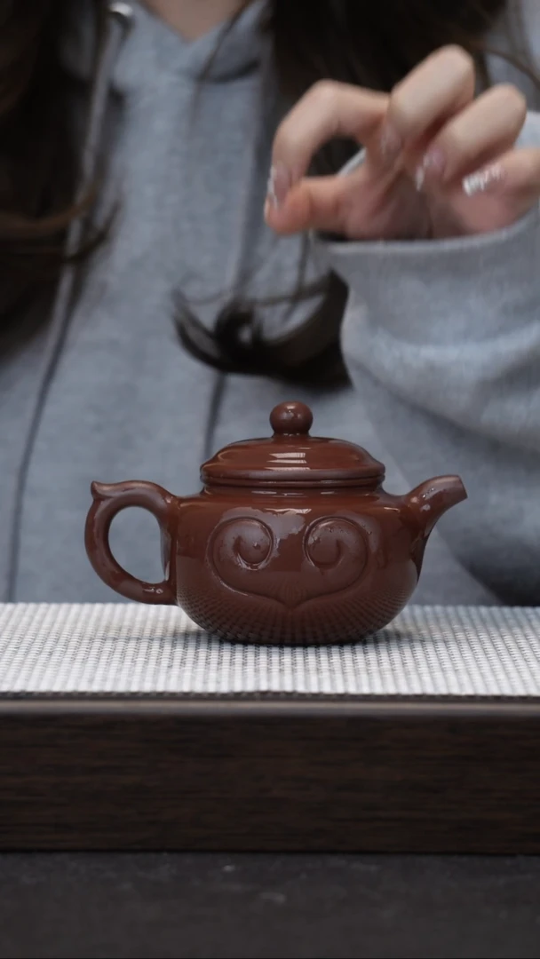 【闪购商品】紫砂茶壶宜兴紫砂壶紫泥  仿古如意240cc