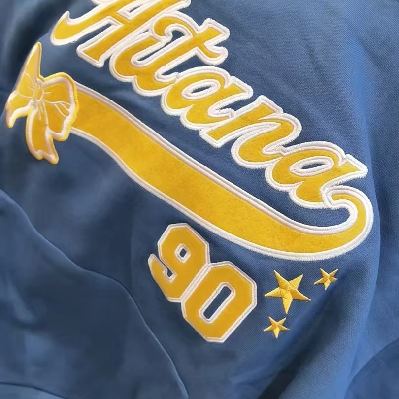 冰淇淋-高克重刺绣连帽卫衣