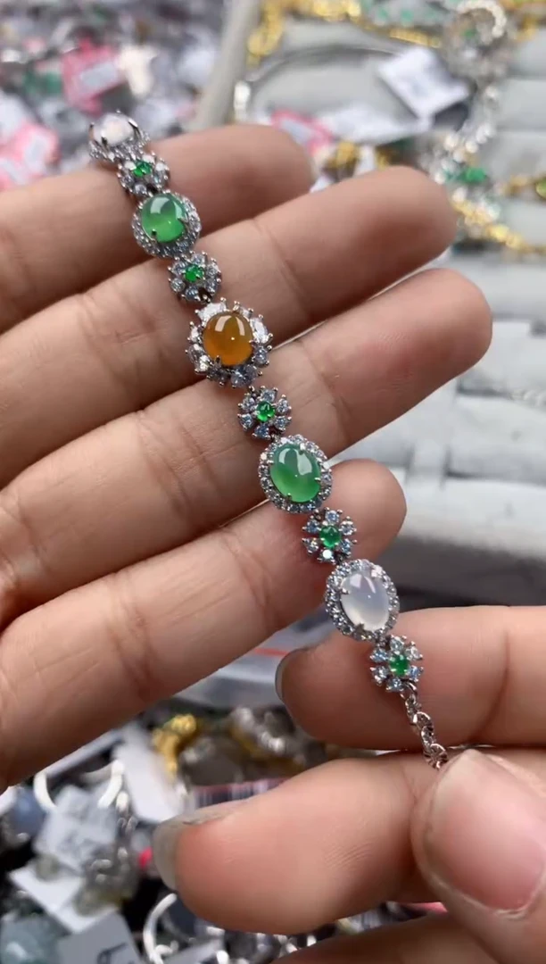 银S925镶嵌戒指翡翠11                    1