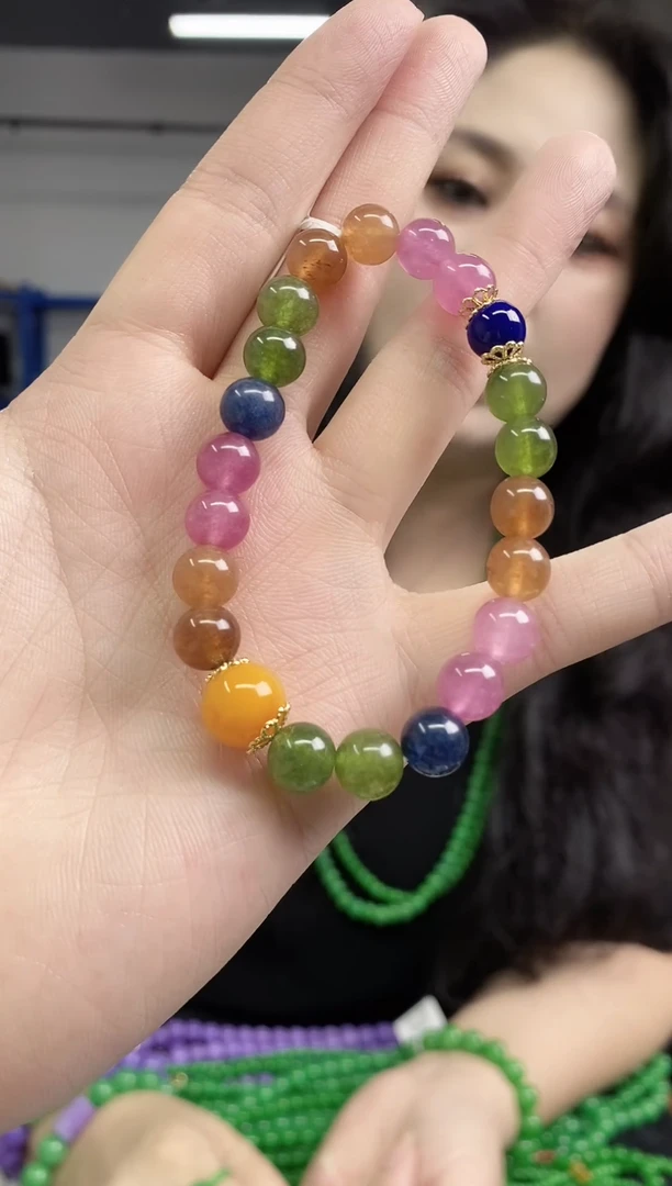 未镶嵌手串碧玺闪购链接 多样性发其一颜色微差