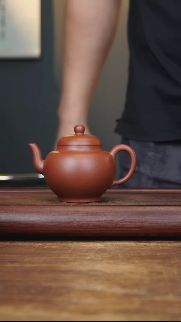 茶壶紫砂260ml 全手宫灯 家藏清水泥