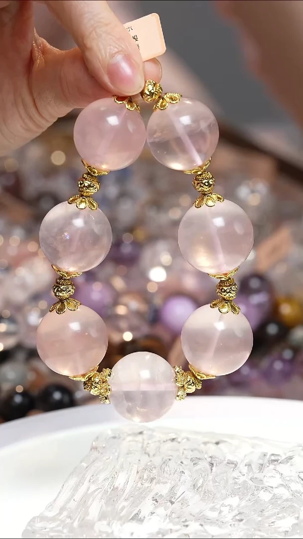 未镶嵌手串水晶粉水晶手串·DD0025NOV045G343