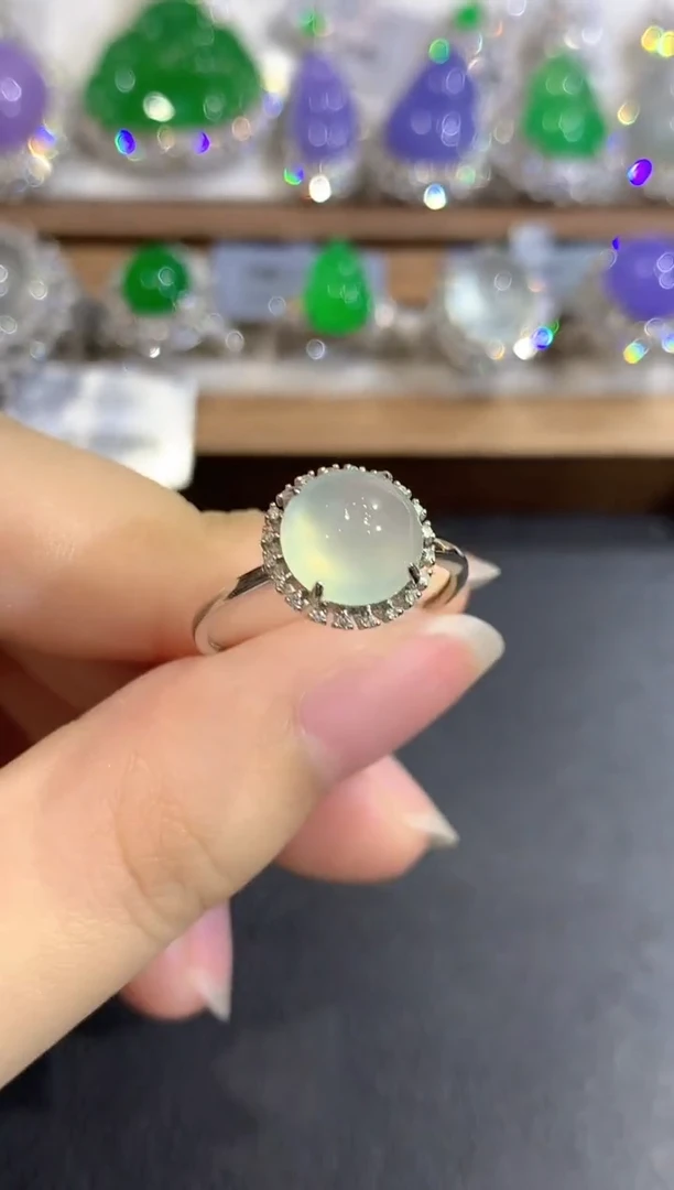 吊坠(不含链)18K金镶嵌翡翠12-戒指