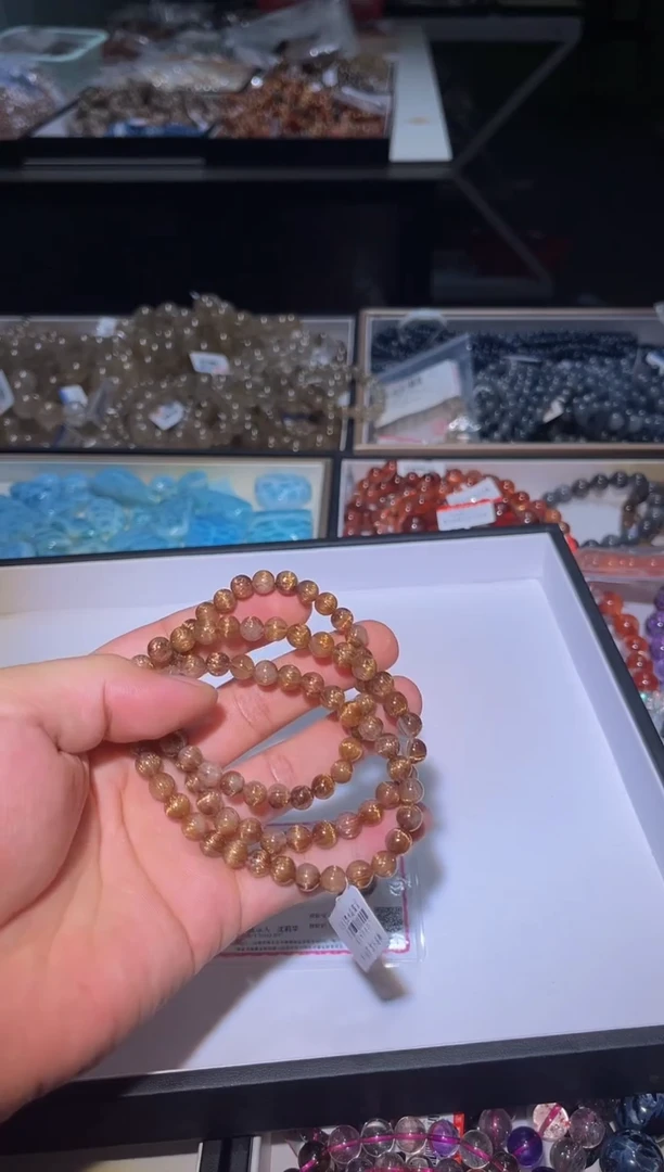 未镶嵌手链水晶L04-猫眼铜顺发晶多圈多样性发其一