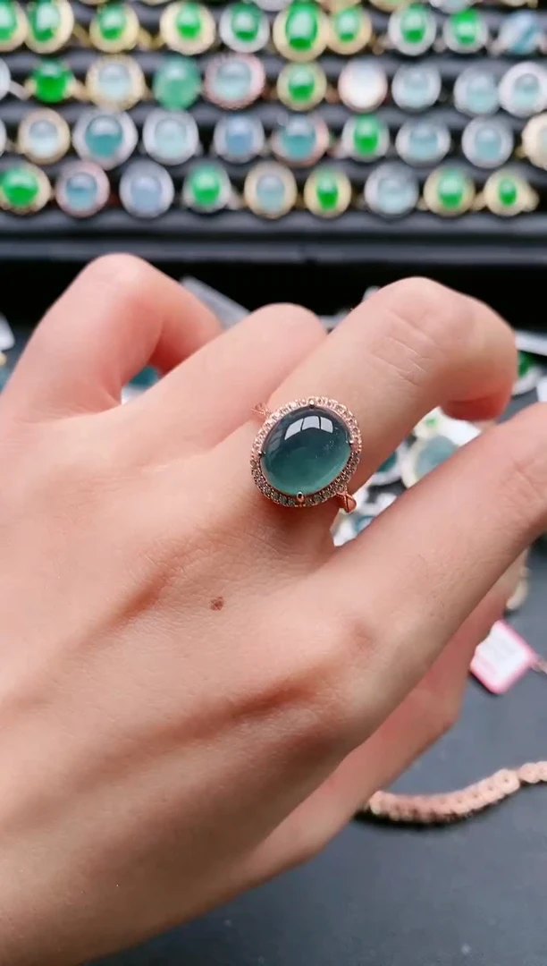 【闪购商品】翡翠戒指银S925镶嵌11111