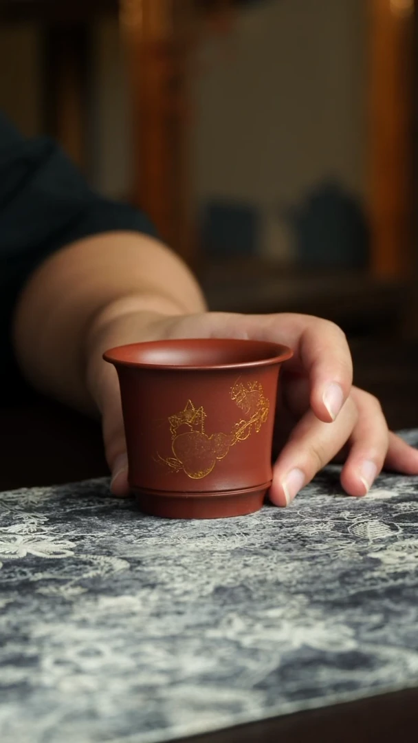 茶杯紫砂48号宜兴紫砂原矿作品