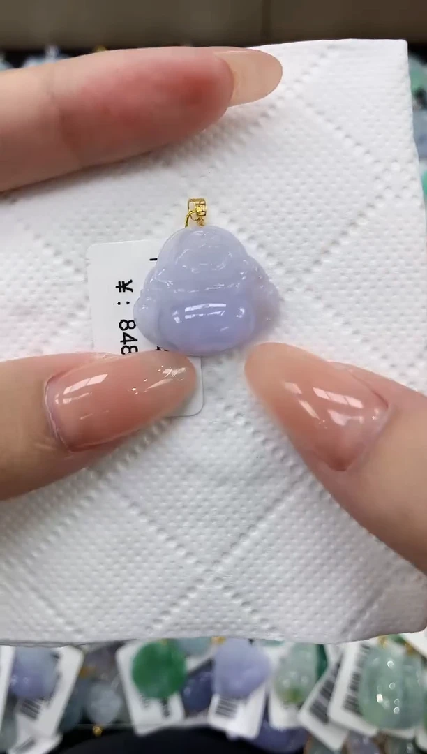 颈饰18K金镶嵌翡翠11111111111