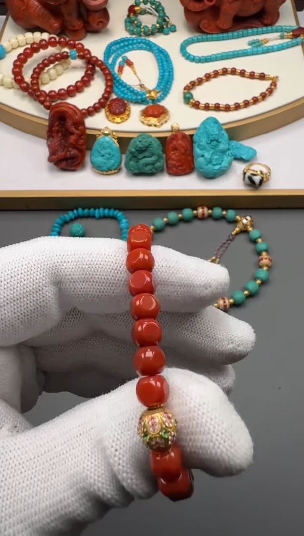 18K金镶嵌手串南红玛瑙清***～111111