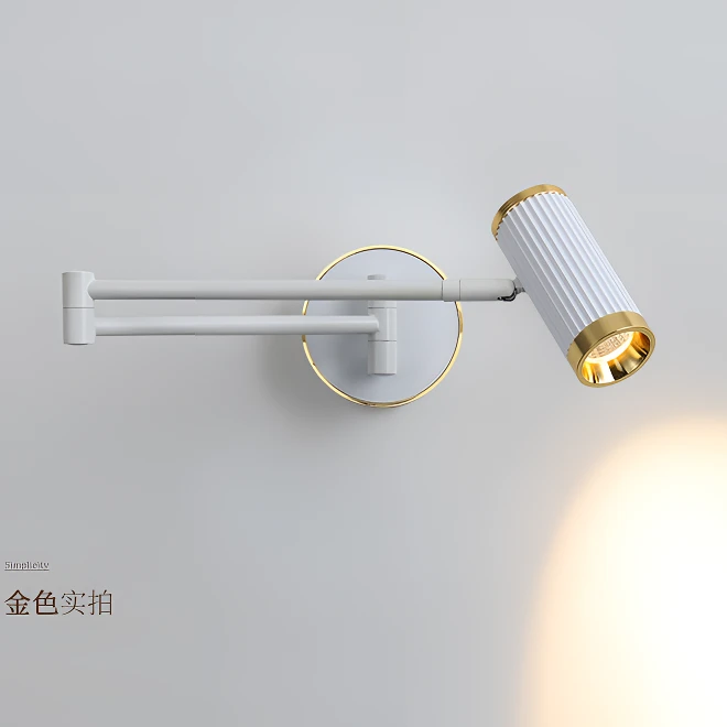 跃豪护眼卧室床头壁灯2025年新款摇臂可折叠北欧简约创意阅读壁灯