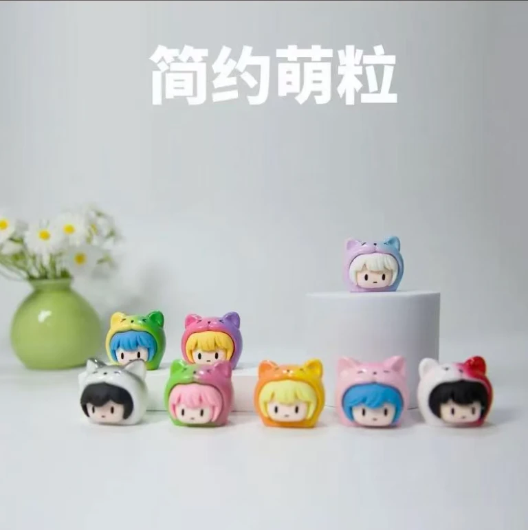 超级浮浮一个缤纷喵星团萌粒潮玩盲盒公仔桌件