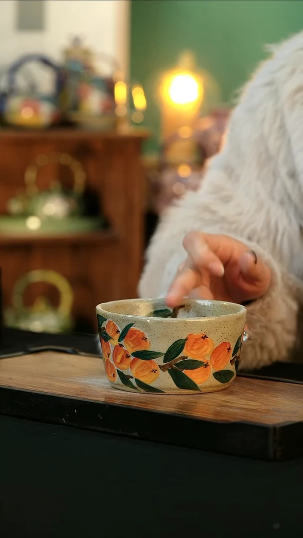 【闪购商品】杯手绘心瓷陶瓷浮力