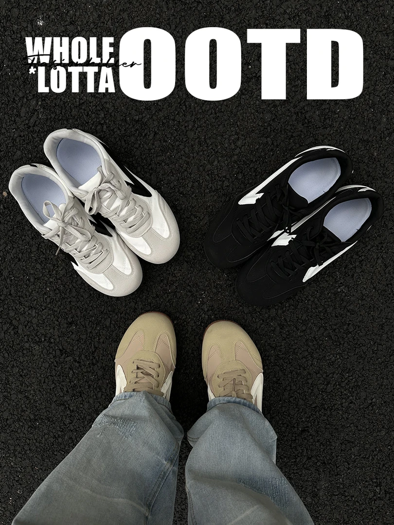 aoyo极速赛车鞋秋季新款复古百搭德训鞋薄底运动休闲鞋子