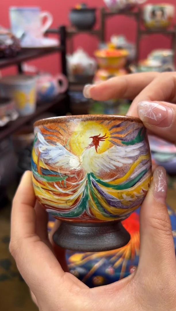 【闪购商品】徐慧敏清水柴烧手绘大杯